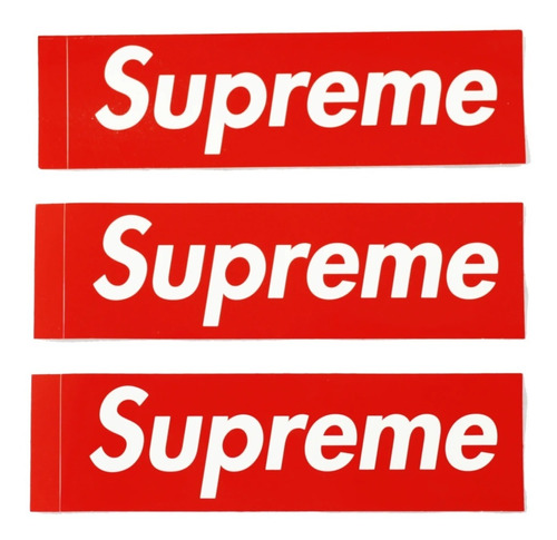 Paquete De 3 Stickers Supreme Box Logo Originales