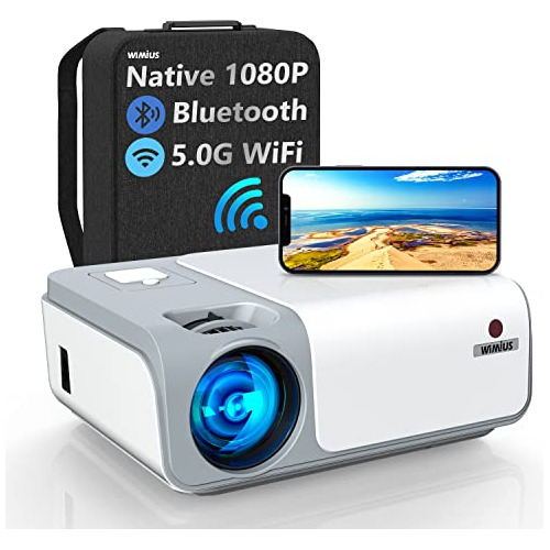 Wimius Proyector Wifi Bluetooth W1, 370 Ansi Lúmenes