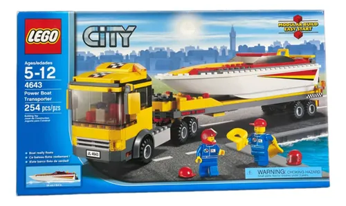 Lego City 4643 Transportador De Barco De Motor