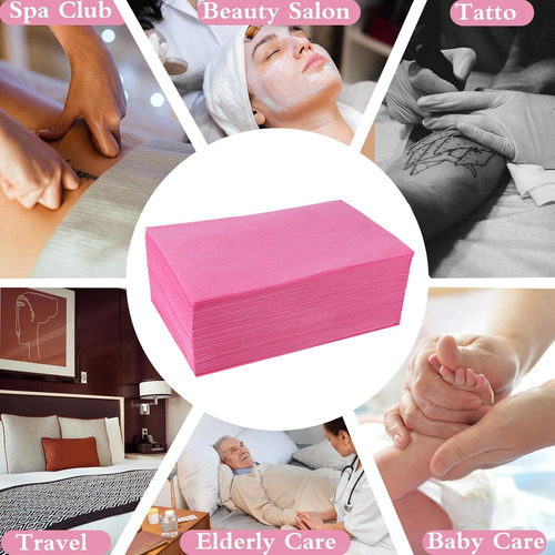 50 Pcs Rosa Lençóis Descartáveis Para Cama De Massagem Capas