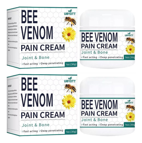 2 Pcs Venomo De Abeja: Dolor Y Crema Curativa De Huesos 30g