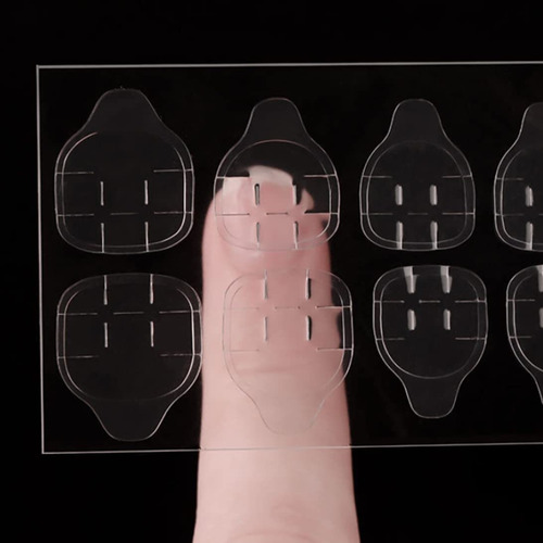 10pestañas De Uñas Adhesivas Pegatinas De Manicura De Doble