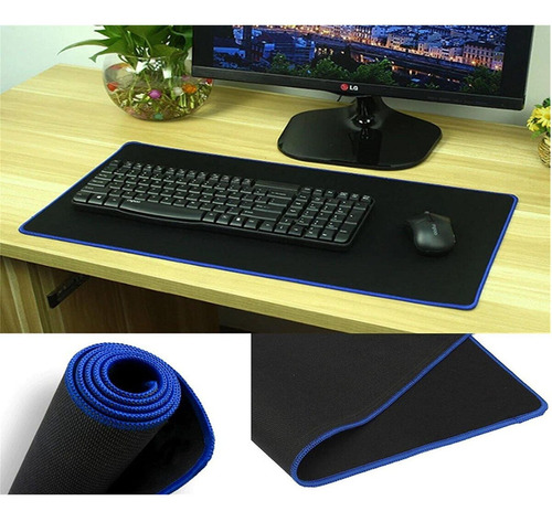 Imagen 2 de 7 de Mouse Pad Texturizado Anti Derrapante Para Juegos Pc Laptop Impermeable Gamer No Se Moja De Goma