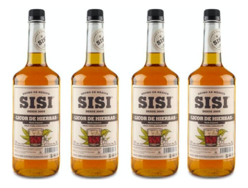 Pack De 4 Crema-licor Sisi Hierbas 1 L