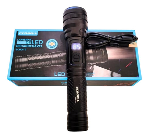 Lanterna Led W100 10.000 Lumens Ajustavel Bateria Digital