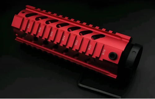 Guardamanos Enfriador Aluminio Riel 07 Pulgadas R15 M4 Rojo