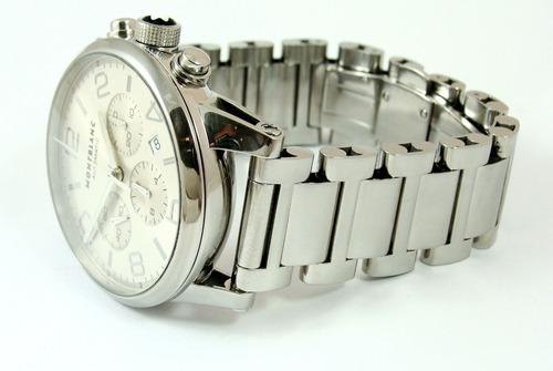 Imponente Montblanc Timewalker Auto Crono 43 Mm Aço-aço!
