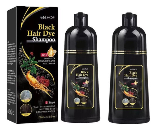 Para Shampoo 2 Peças Para Cobrir Cabelos Grisalhos Com