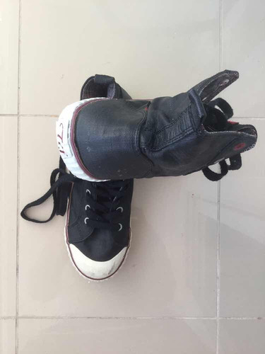 Tênis Zara Preto Cano Médio Material Sintético Seminovo