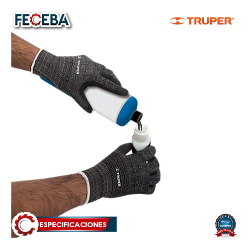 Guantes De Nylon Recubiertos De Nitrilo Arenoso, Ch 17063