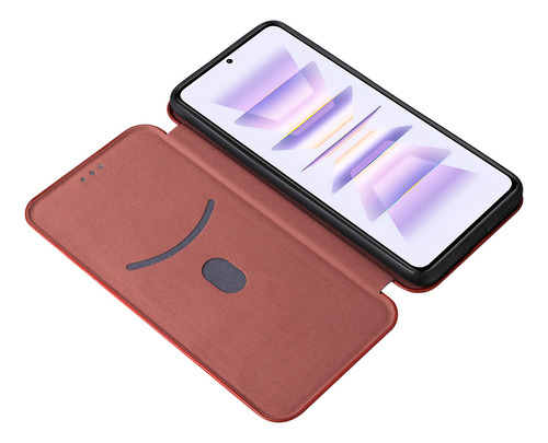 Funda Con Tapa De Fibra De Carbono Para Motorola One Hyper-tpu, Ultradelgada, Pc Híbrida, Cierre Magnético, A Prueba De Golpes