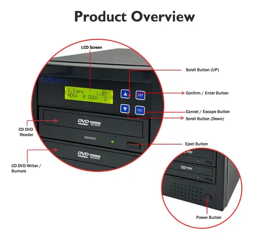 Duplicador De Dvd/cd, Plexcopiadora, 24 X, 1 A 1 Disco M
