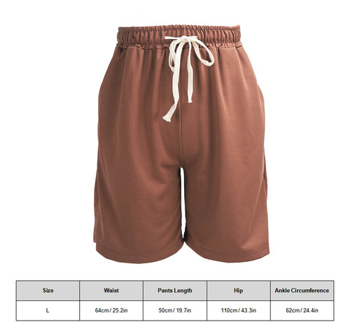 Bermudas Casuales Para Hombre Con Cordón Elástico Ajustable