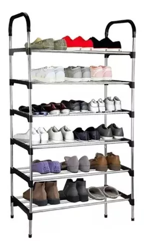 FurnitureR Estantes plegables de 2 niveles, estantería plegable para  zapatos, estantes de almacenamiento sin montaje, unidad organizadora de –  Yaxa Colombia