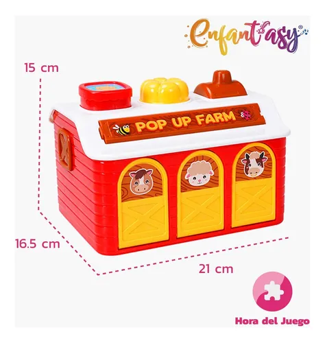 Juguete Granja Musical Pop Up Con Música Y Luces Piano