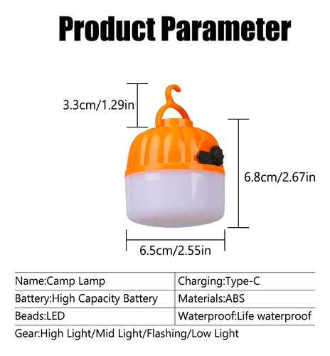 Linterna Pequeña Led Para Acampar Con Forma De Calabaza, 5 U