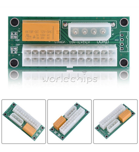 Imagen 2 de 8 de Add2psu Adaptador Conectar Dos Fuentes De Poder Rig Minería