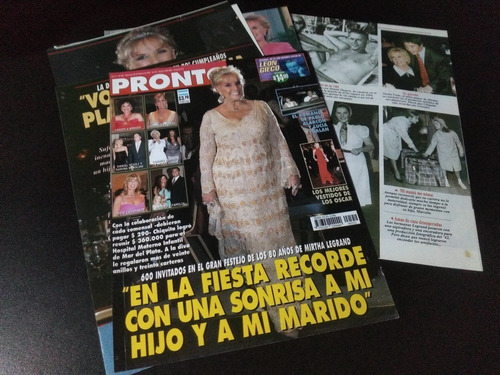 Mirtha Legrand * Tapa Y Nota Revista Pronto 552 * 2007 (Usado)