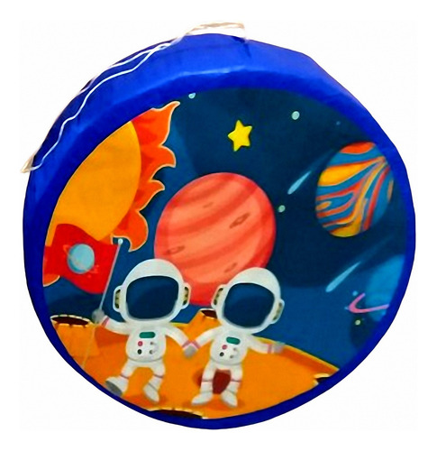Decoracion Piñata Nave Astronautas Espacio Planeta