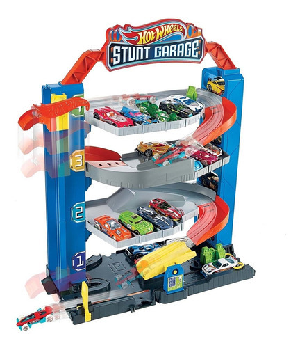 Hot Wheels City Stunt Garage Pista De Juguete