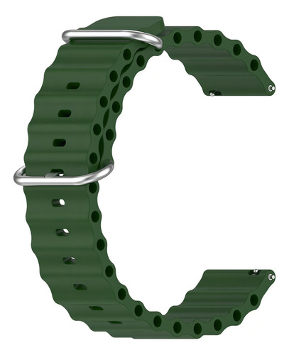 Pulseira 22mm Oceano Para Colmi V68 Colmi C63 Haylou Rs4 Max Cor Verde