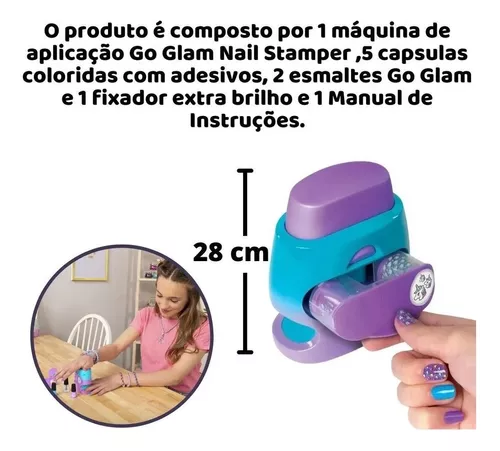 Conjunto Pintura de Unhas - Go Glam Nail Stamper SUNNY BRINQUEDOS