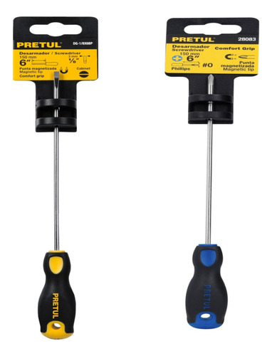 2 Desarmadores, Plano 3mm/6 Y Cruz #0/6, Espacios Reducidos.