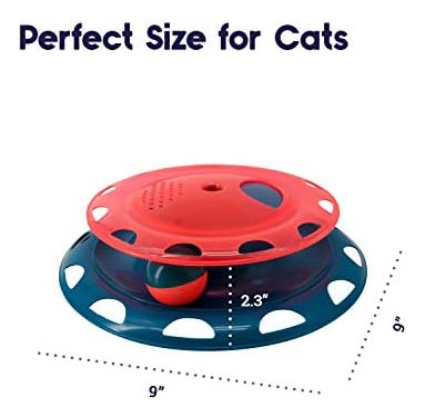 Catnip Catnip Chase Track Red And Blue Interactive Cat Toy,