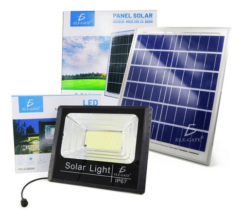 Reflector De Energía Solar Led Luz Fria 500w Exteriores