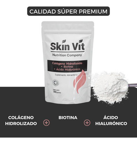 Colágeno Premium + Biotina + Aci. Hialurónico Skin Vit Polvo