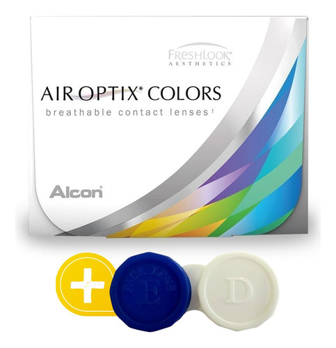 Lente De Contato Colorida Air Optix Colors Cor Pure Hazel Grau Esférico -1,50