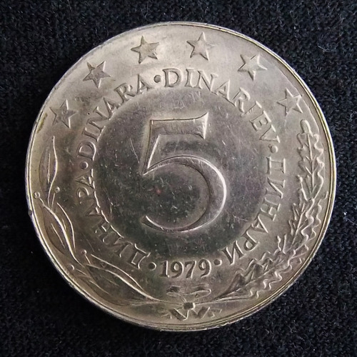 Yugoslavia 5 Dinares 1979 Sin Circular Km 58