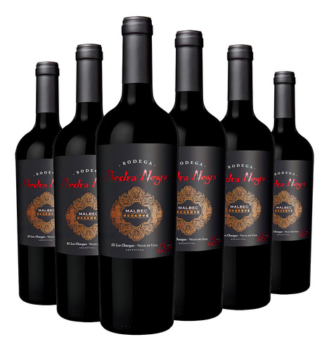 Vino Piedra Negra Reserva Malbec 6x750 Ml