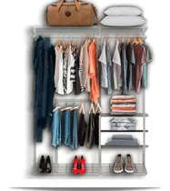 Comprar Cabideiro Arara Closet Casal Prateleira Aço Aramado - 1,60m
