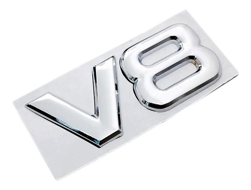 V8 Adesivo Metal Cromado Emblema 3d Carro Turbo Tunning