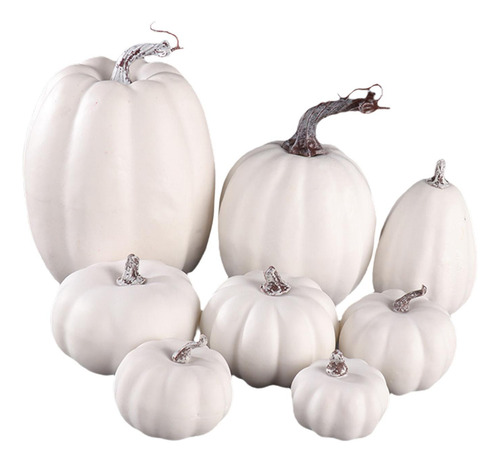 8 Piezas De Calabazas De Artificial Decoración De Festival
