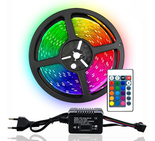 Fita Ultra Led Rgb 300 Leds 5050 Multi Cores Rolo 5 Metros!