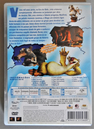 Dvd Filme A Era Do Gelo 1 (ice Age) (Usado)
