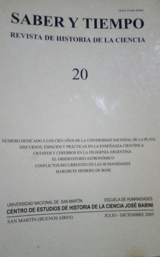 Saber Y Tiempo 20 Revista De Historia De La Ciencia