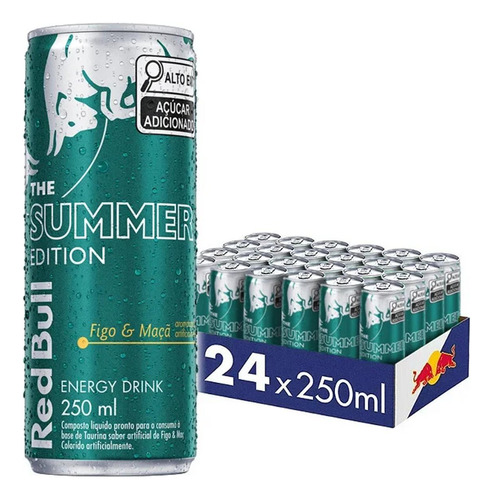 Red Bull Summer Edition Figo E Maçã 250ml (24 Latas)