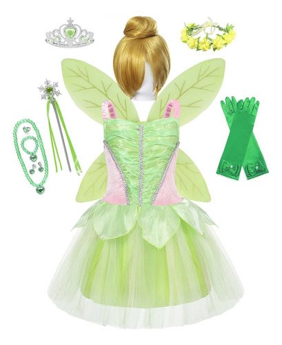 Vestido De Princesa Tinker Bell Para Niña  Fiesta De Hallowe