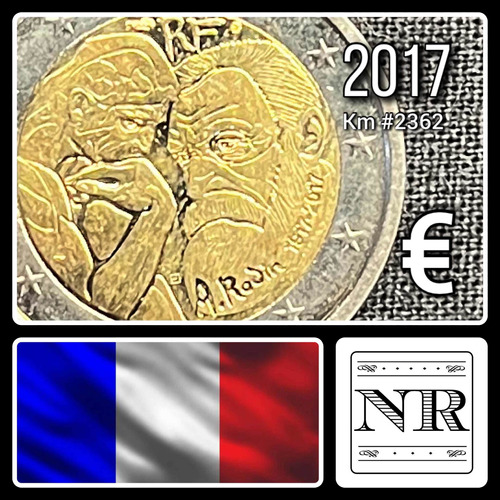 Imagen 1 de 4 de Francia - 2 Euros - Año 2017 - Km #2362 - Auguste Rodin