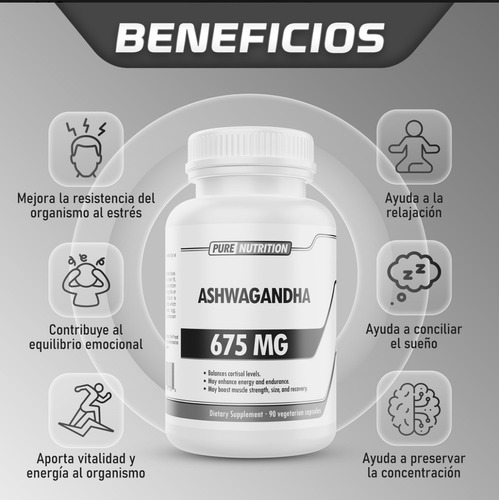 Ashwagandha 675 Mg (90 Cápsulas) Natural