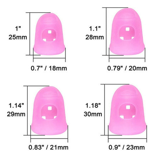 A 16pcs Dedal Silicona Para Contar Dinero Protector