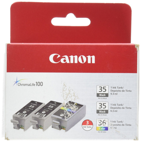 Canon Pgi-35 Twin Black Y Cli-36 Color Ink 1509b007ab / Ae