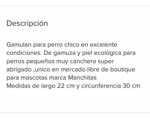 Gamulan Para Perro De Gamuza Y Piel (Usado)