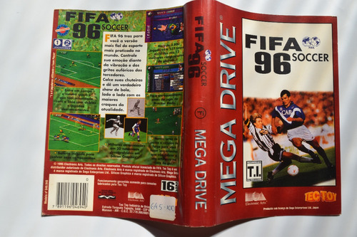 Encarte Fifa Soccer 96 - Mega Drive - Original