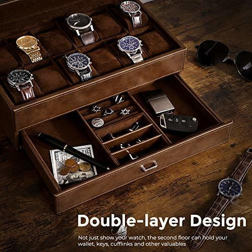 Caja De Reloj Para Hombre Con Organizador - Bewishome