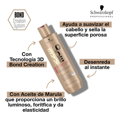 Blondme All Blondes Acondicionador Enriquecido Rubios 200ml