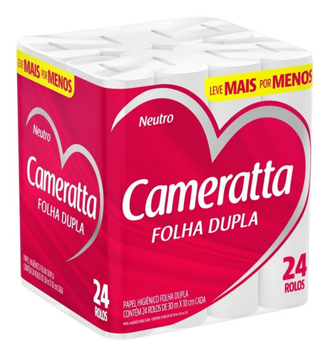 Papel Higienico Cameratta Doble Hoja Funda 96 Rollos